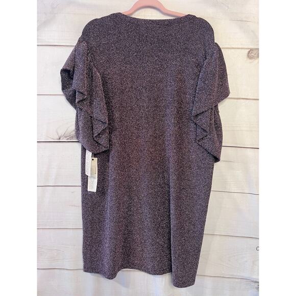 Happy Nature NWT Size XL Dress Sparkles Short Sleeve Perf for Holidays - Picture 2 of 6